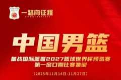 中国男篮世预赛集训名单：周琦、赵睿、曾凡博在列