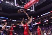欢迎来到NBA！杨瀚森被隔扣成今日10佳首位 但不防守就不会被隔扣