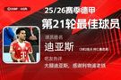 直播吧X小红书|德甲第21轮最佳：迪亚斯当选，戴帽+2造点独造五球
