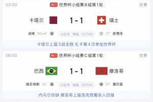 今日前两场均1-1战平，后两场海地vs苏格兰、澳大利亚vs土耳其